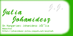 julia johanidesz business card